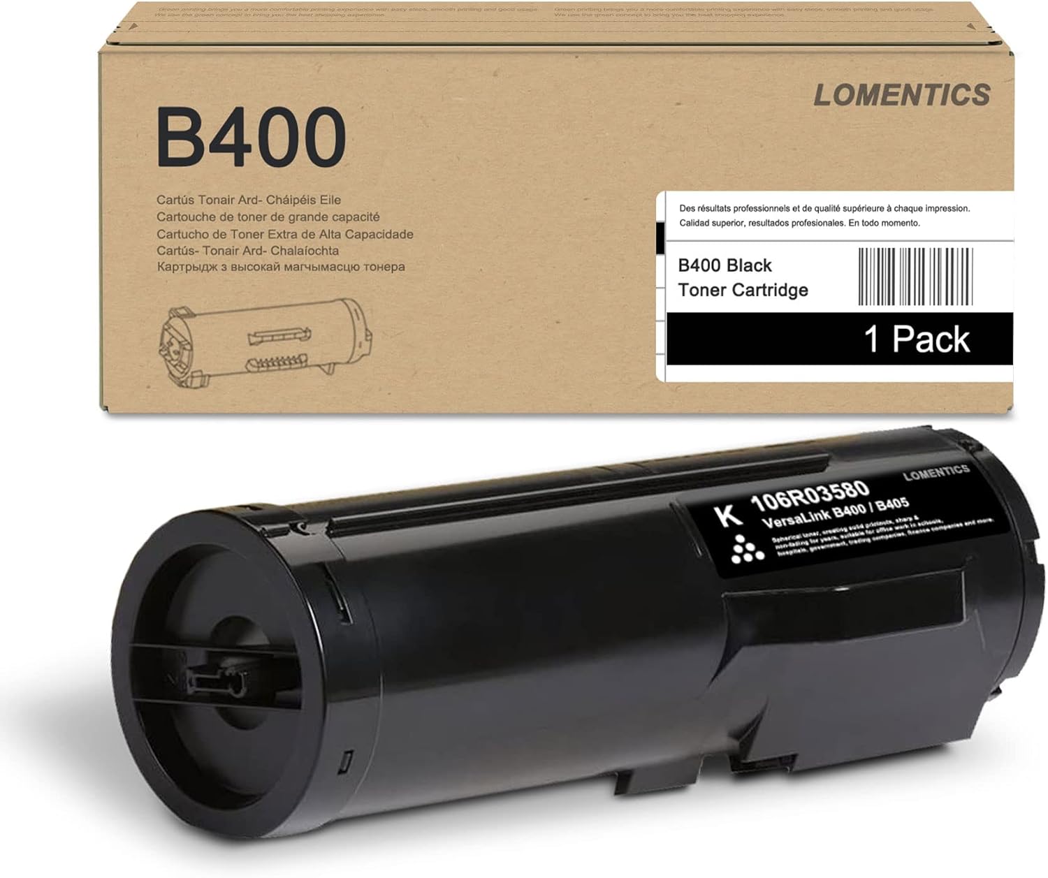 LOMENTICS VersaLink B400/B405 Black Toner Cartridge (1-Pack) - Compatible 106R03580 Toner Cartridge Replacement for Xerox VersaLink B400 B405 B400DN B400N B405N B405DN Printer