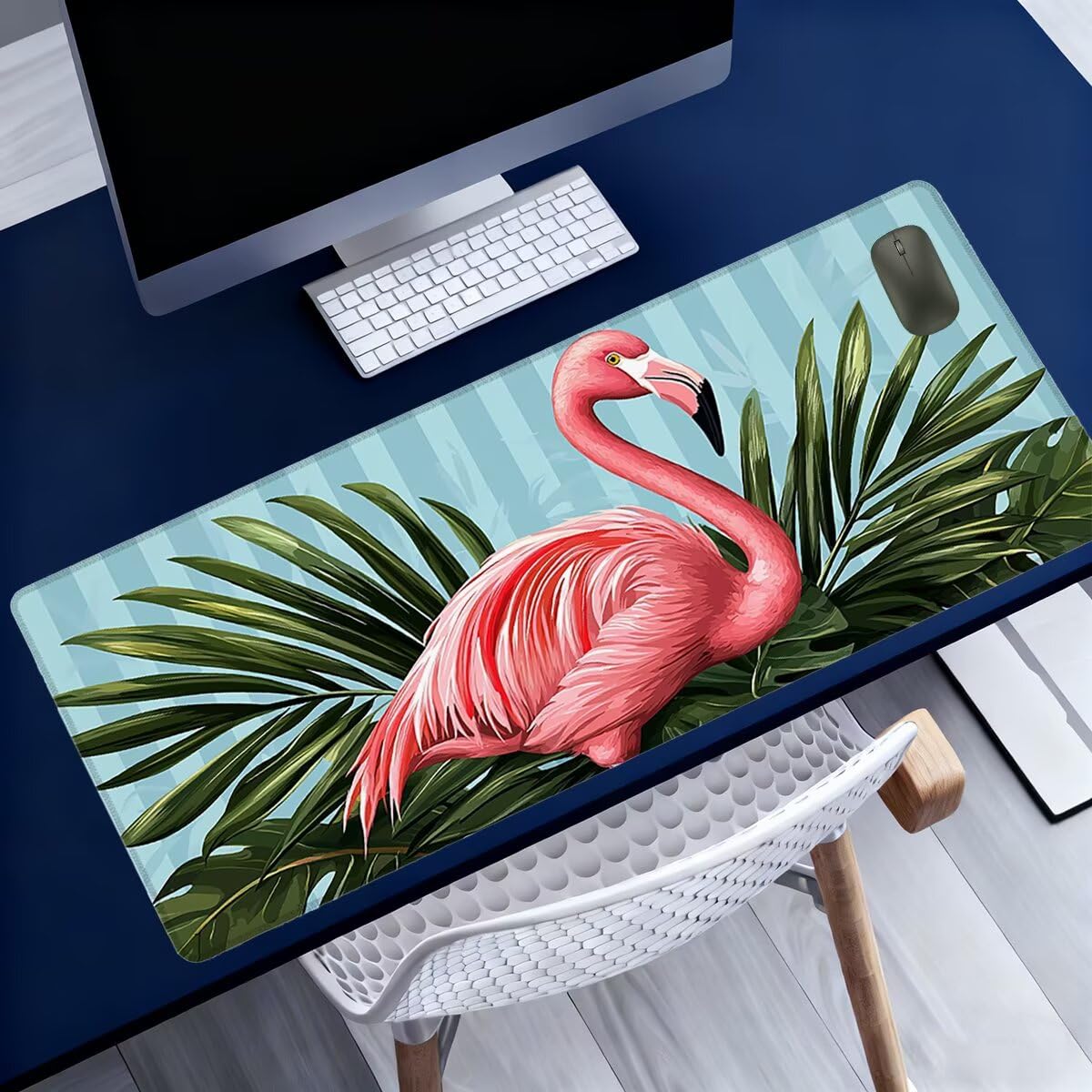 Flamingi podkładka pod mysz, duża, 1200 x 600 mm, gamingowa podkładka pod mysz, wodoodporna podkładka na biurko, podkładka pod klawiaturę, akcesoria komputerowe, podkładka pod mysz z antypoślizgową