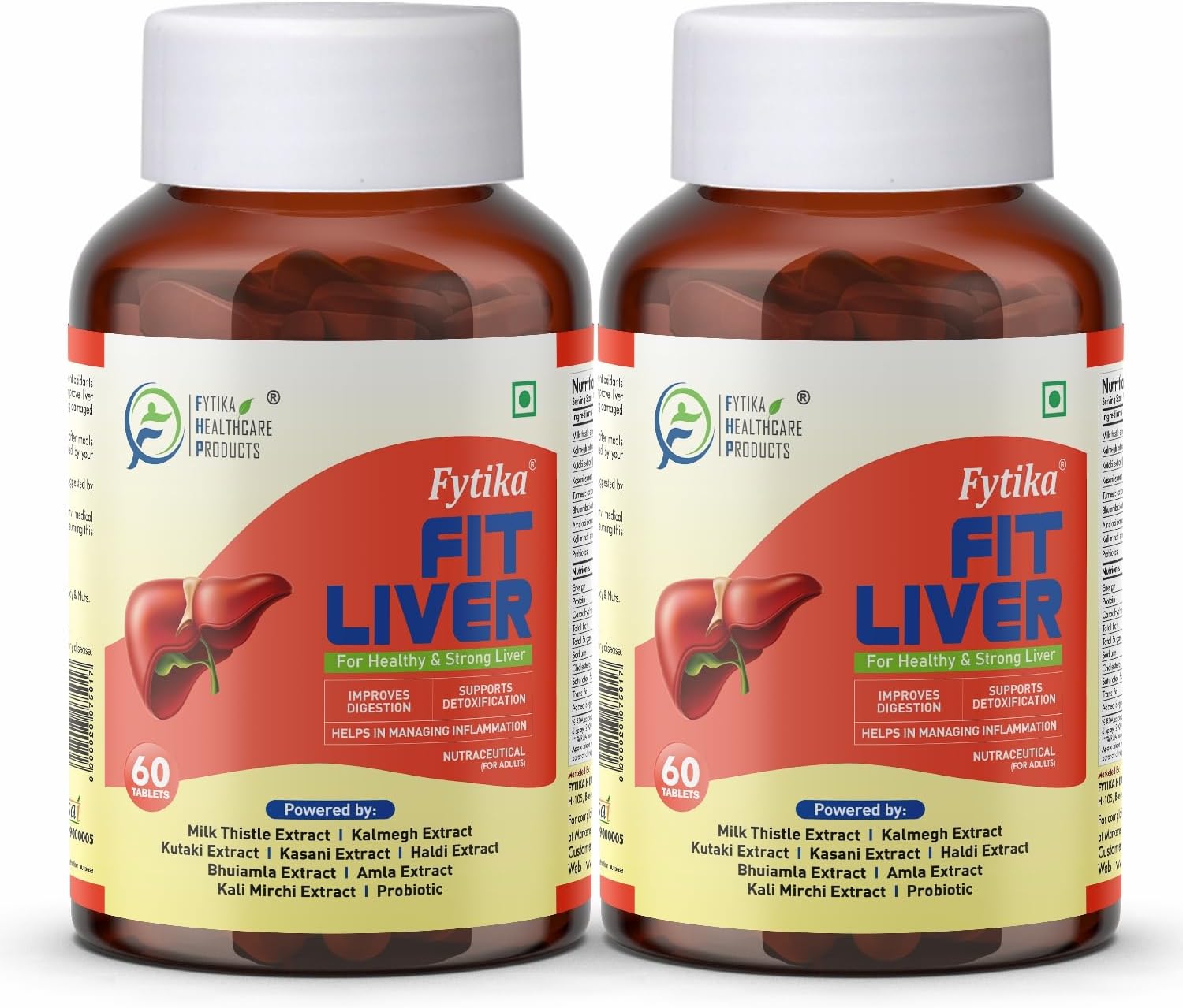 HEALTHCARE PRODUCTS FIT LIVER For Healthy & Strong Liver Enriched with Milk thistle,Kutki,Punarnva,Bhumi Amla& Probiotics | 120 Tablets