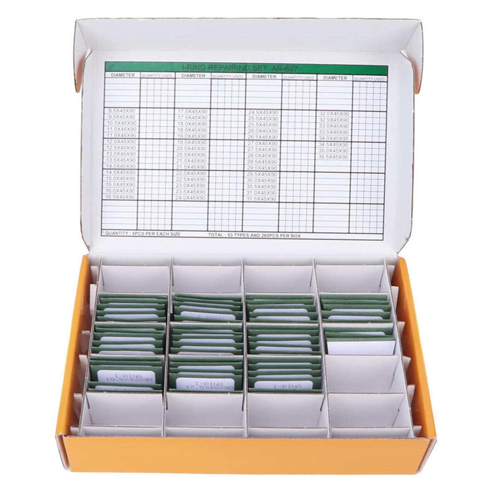 DAGIJIRD 265-teiliges wasserdichtes O-Ring-Set, Gummi-Unterlegscheiben-Dichtungen, Sortiment, Uhrengehäuse-Rückdichtung, Dichtung für Uhrmacher