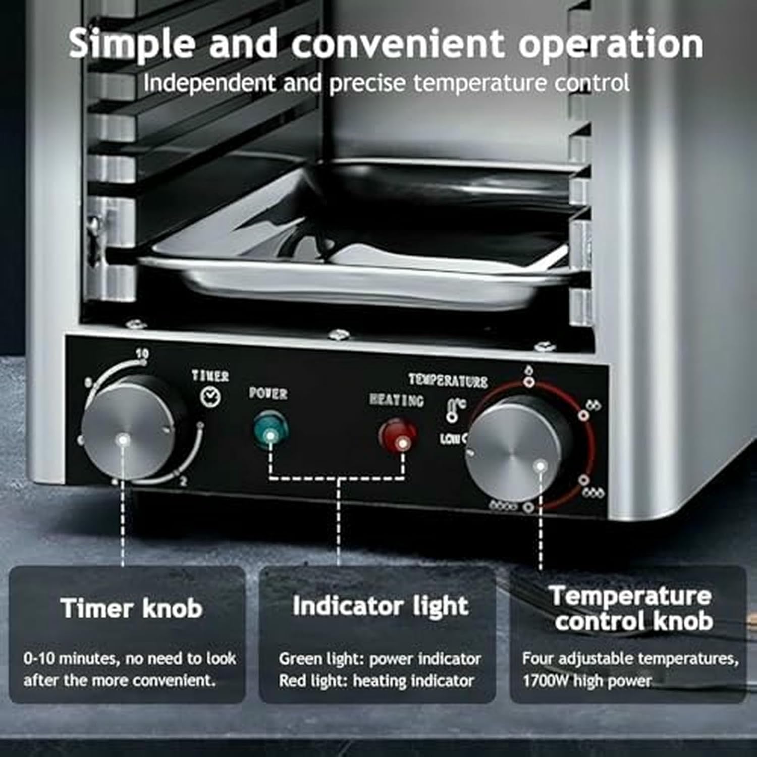 Portable Electric Steak Grill Broiler, Stainless Steel Indoor Grill Tabletop Broiler Quick Cooking for Indoor Kitchen, 4-Tier Design-