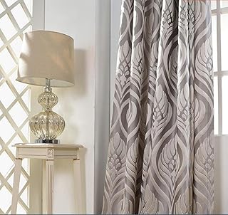 Tende Jacquard di lusso Tende per soggiorno Camera da letto Home Drape Decor Grigio Personalizzato Belle Tende & Drapes, arancione rosso, 1 pz (150x220cm)