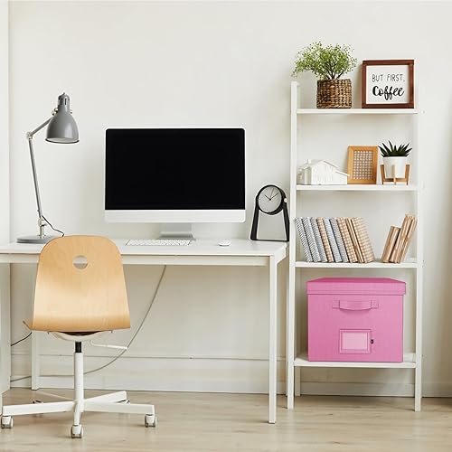 Vista 14 de Caja organizadora de archivos con tapa, organizador de almacenamiento de documentos para carpetas de archivos de cartas/documentos legales - 15 x