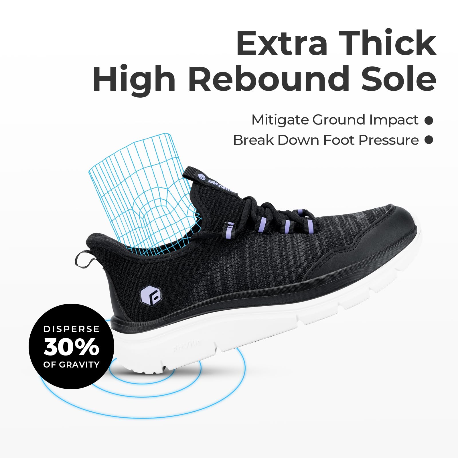 FitVille Scarpe da Camminata Donna Pianta Larga Leggere Sneakers Ginnastica Sportive Comode Scarpe da Passeggio Fitness Ammortizzate