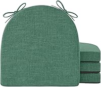 Vista 22 de IPYNBAP Cojines para sillas de comedor con lazos y funda extraíble, cojines para sillas de comedor y cocina con parte inferior antideslizante