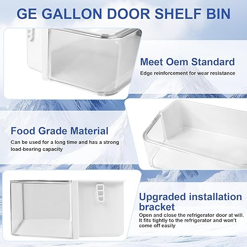 Miniatura 5 de DA97-12650A - Cesta de estante para puerta de refrigerador, lado derecho, compatible con Samsung RF260, RF261, RF263, estantes de refrigerador,