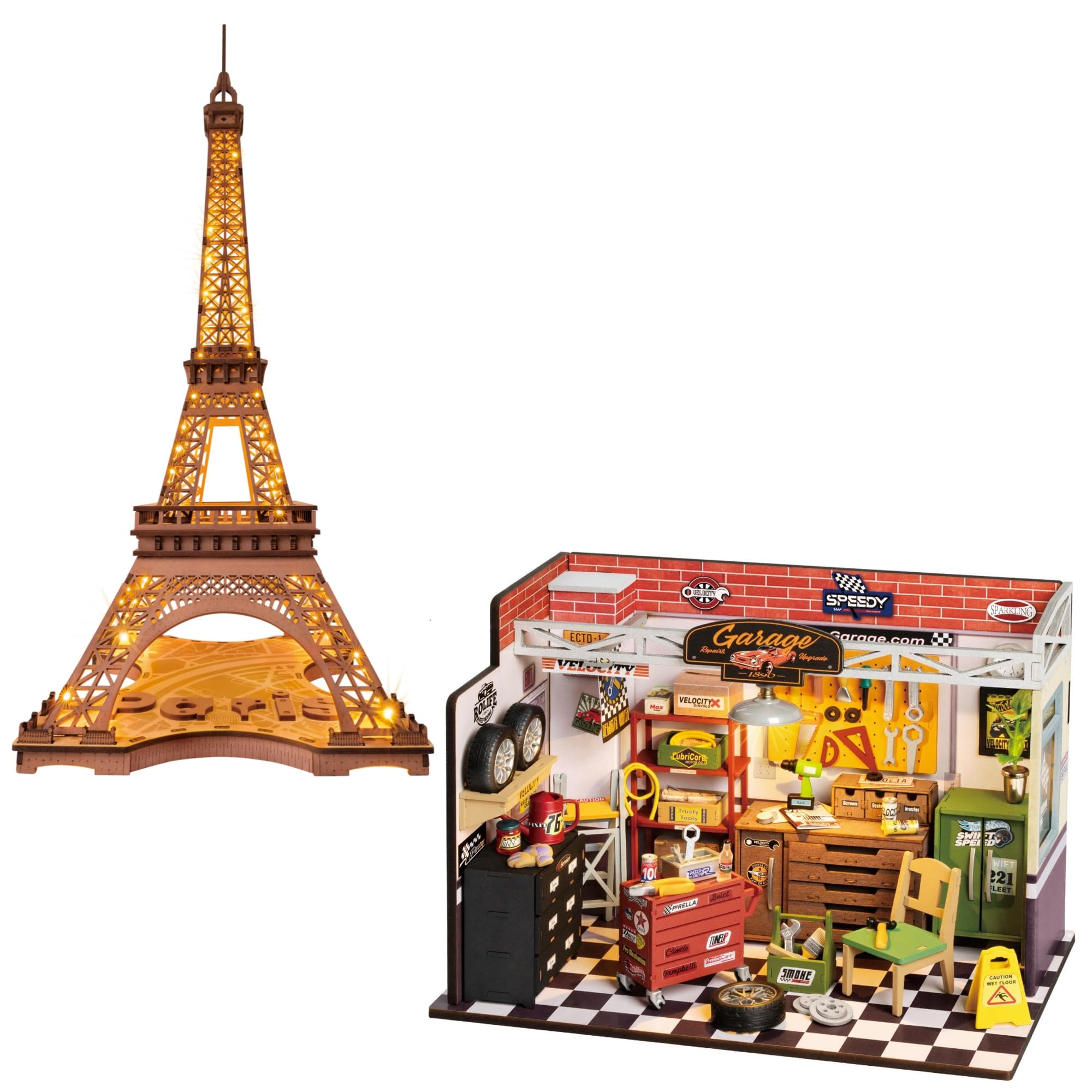 Amazon.com: ROBOTIME Miniature House Kit DIY Mini Dollhouse Garage