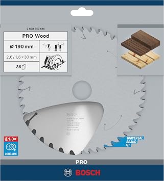 Bosch Professional - Optiline Series Circular Saw Blade for Wood 190 * 30 mm 36 Teeth