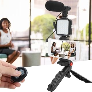 Mobile Phone Photography Set, Portable Professional Phone Live Set, Black Desktop for Outdoor Live Broadcast Indoor Live Broadcast