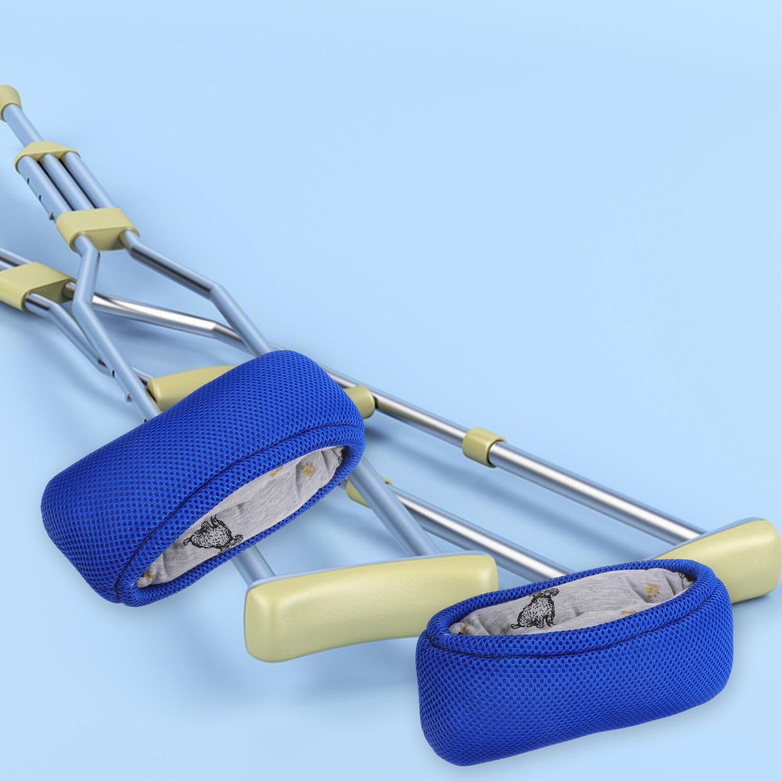 NOLITOY Protectores Muletas Acolchados Antideslizantes para Axilas de Fundas Prácticas y Duraderas para Soporte Cómodo y Seguro Brazos
