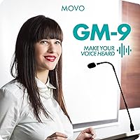 Vista 2 de Movo GM-9 Profesional micrófono XLR de cuello de cisne de 18 pulgadas para conferencias, transmisiones y reuniones en video