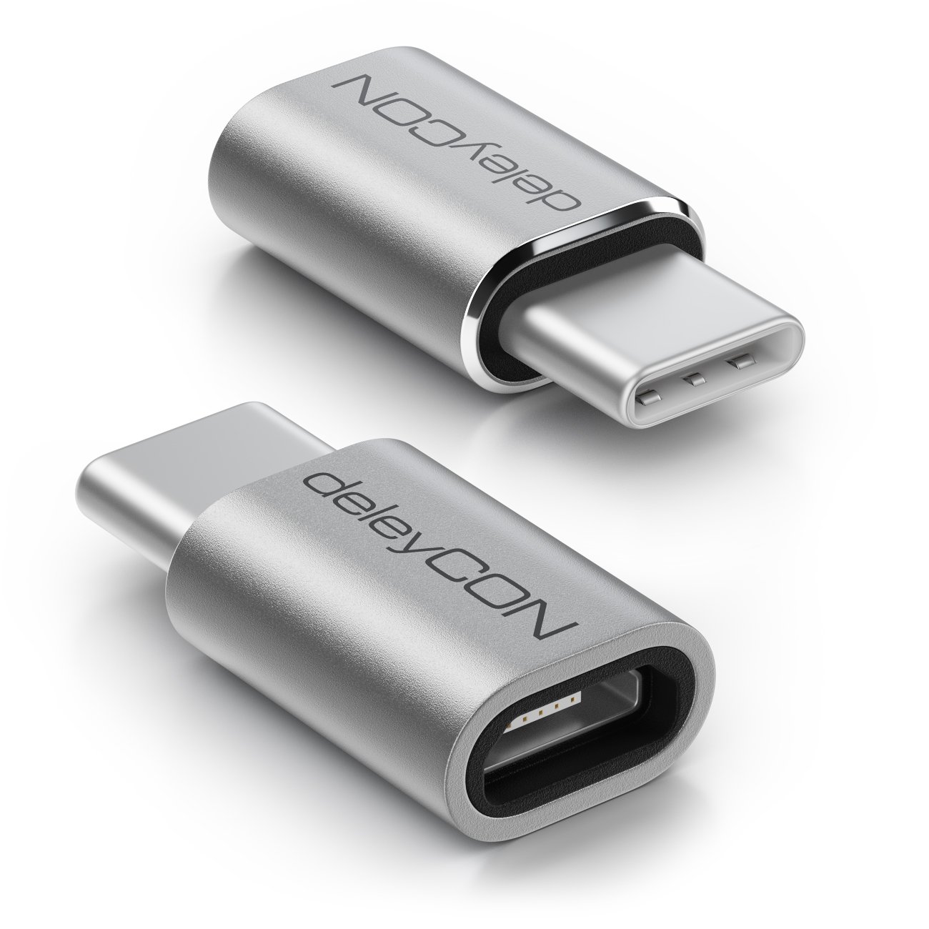 Acessorz Adaptateur USB C Vers USB Mâle, Lot De 2, Mini USB Femelle Haute Vitesse (type-C) Vers USB 2.0 Mâle (type-A) Charge Rapide Et Synchronisation