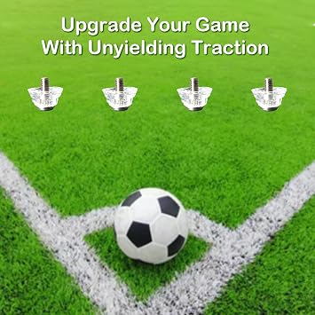 12Pcs Football Cleats Screw on Studs, Football Cleats Metal Studs for Firm Surfaces Outdoor Athletic Training, The Diameter of The Spikes is 5mm