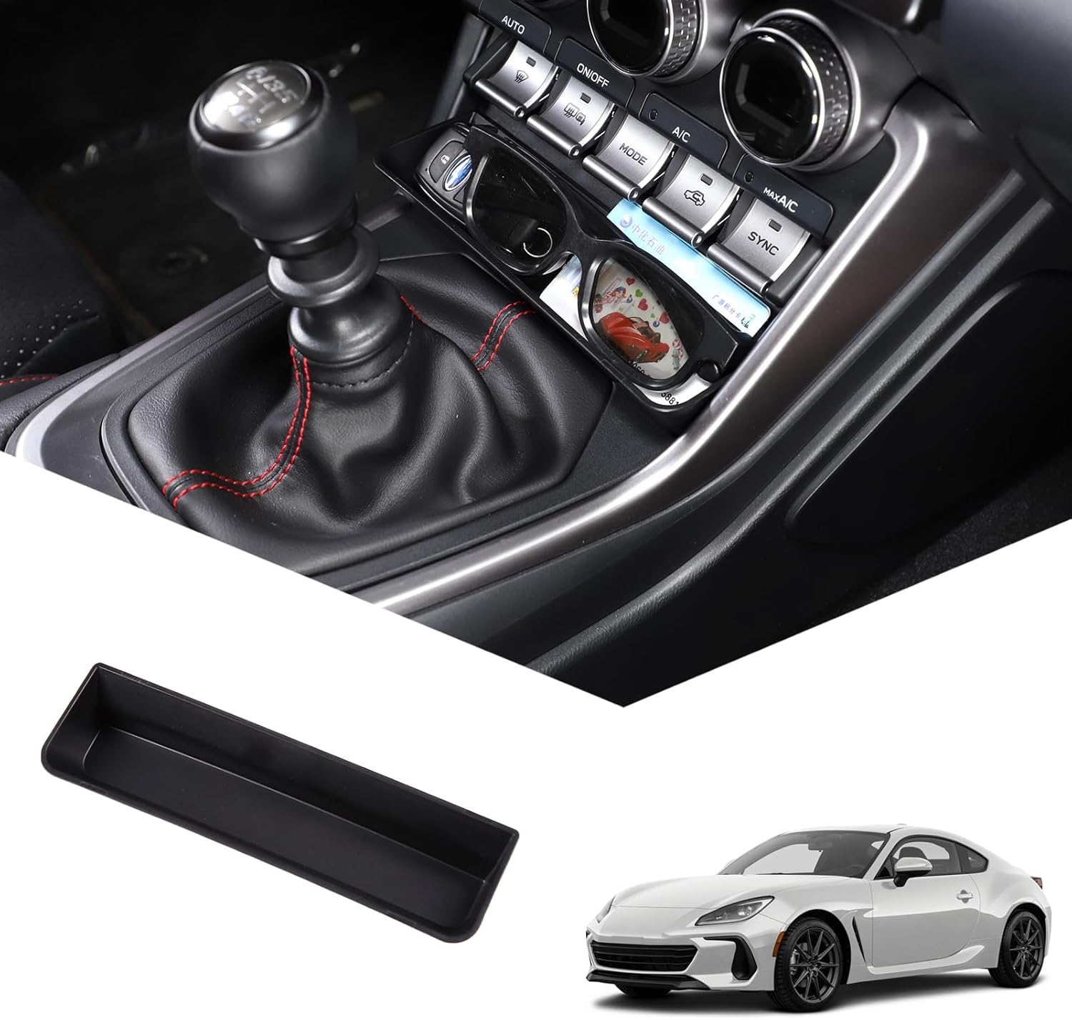 Center Console Gear Shift Front Storage Box Compatible with Subaru BRZ Toyot@ GT86 2022 2023 2024 2025 Central Control Storage Tray Organizer Interior Storage Accessory