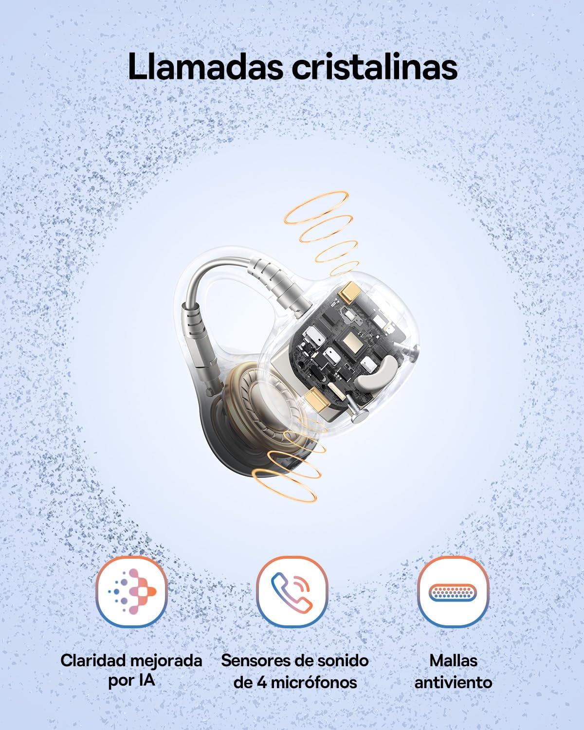 Baseus BC1 Audífonos de Oreja Abierta, Clip para Orejas, Sonido Impresionante, Refuerzo de Bajos Adaptable, Bluetooth 6.0, reducción de Ruido en Llamadas, IP55, 38 Horas de batería, Ligeros
