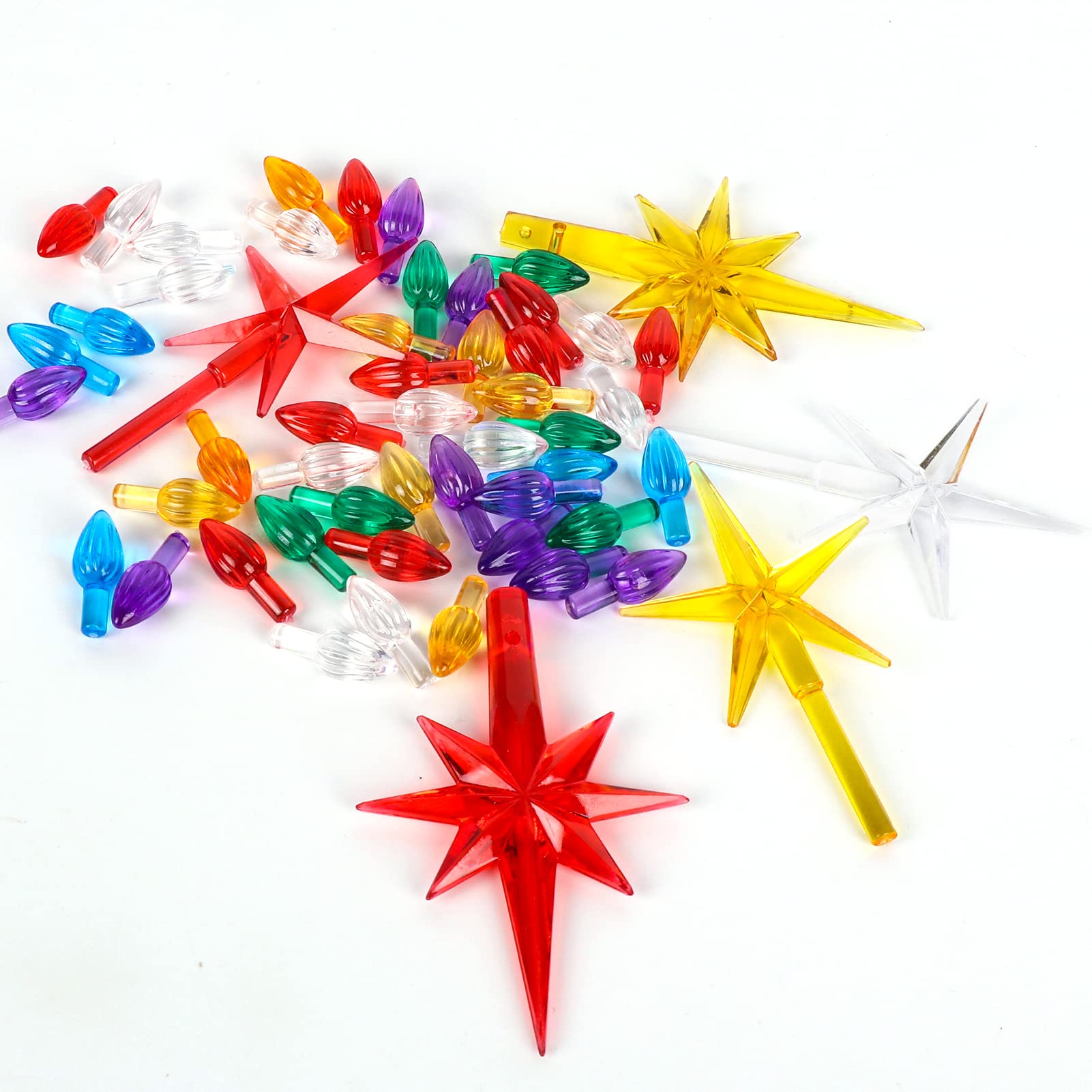 Angel Topper 21Pack Star Topper Ornaments For Replacement Ceramic Christmas  Tree - 7 Colors Plastic Modern Stars Hanging Decor Accessories Desk Topper, image size:1601x1601