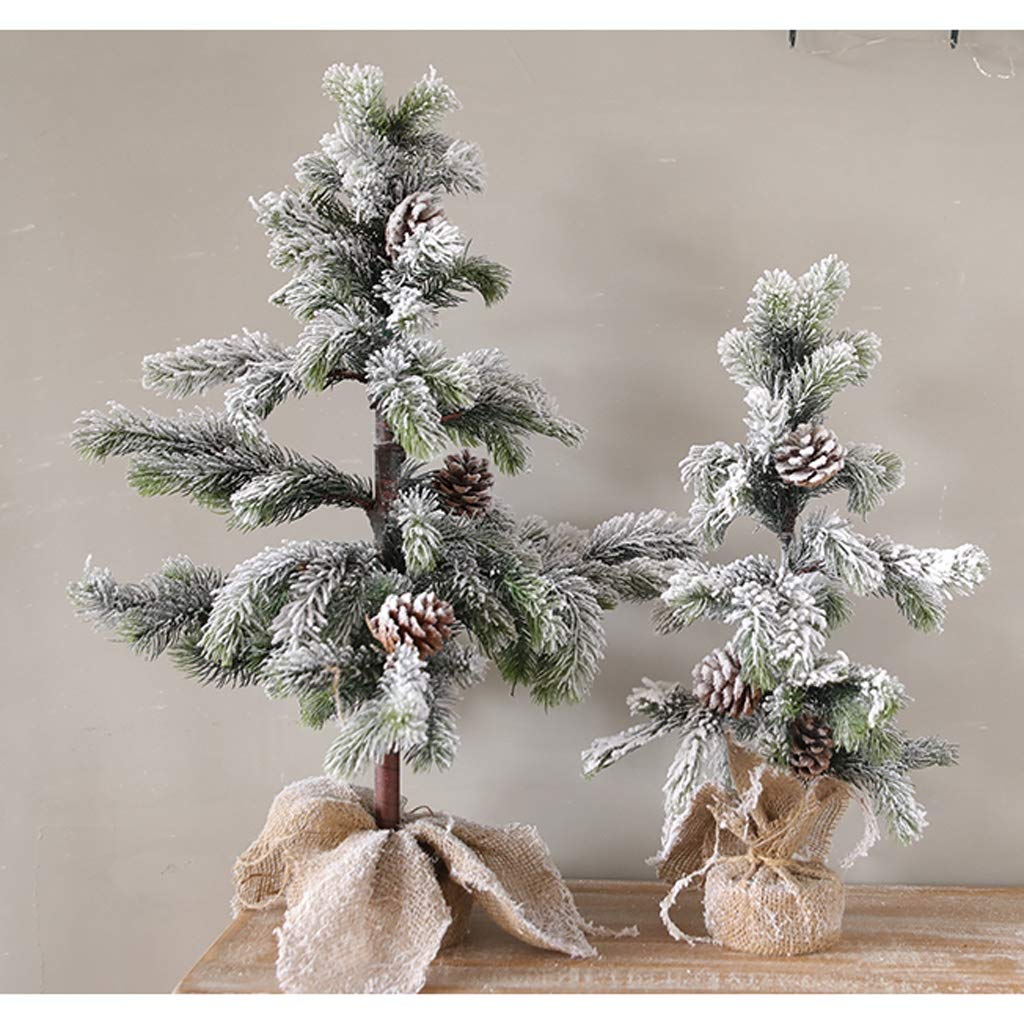 Christmas gifts Spadający śnieg jodła drzewo flokowanie białego płatka śniegu mini choinki desktop ozdoby świąteczne dekoracje christmas ornament decoration (Rozmiar : 75cm)