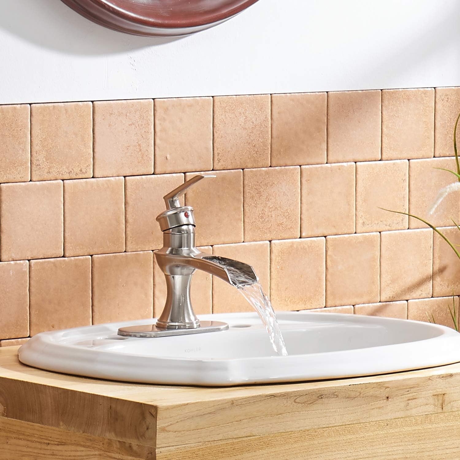 Bеѕt Dеаl 🛒 BWE Brushed Nickel Bathroom Faucet Single Hole Single Handle Bathroom Sink Faucet Matching Pop Up Drain Stopper with Overflow and Supply Lines Bath Vanity Faucet Commercial Lіmіtеd Stосk BWE Brushed Nickel Bathroom Faucet Single Hole Single Handle Bathroom Sink Faucet Matching Pop Up Drain Stopper with Overflow and Supply Lines Bath Vanity Faucet Commercial