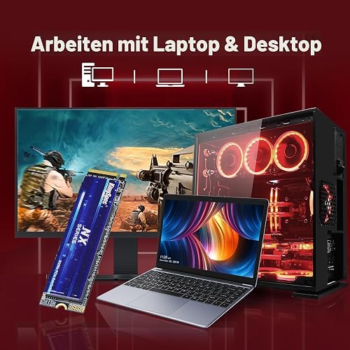 KingSpec 2To SSD M.2 NVMe 2280, PCIe Gen 3x4 NVMe SSD, Jusqu'à 3500 Mo/s, 3D NAND Flash Disque SSD Interne, pour Ordinateur de Bureau et Ordinateur Portable - 6