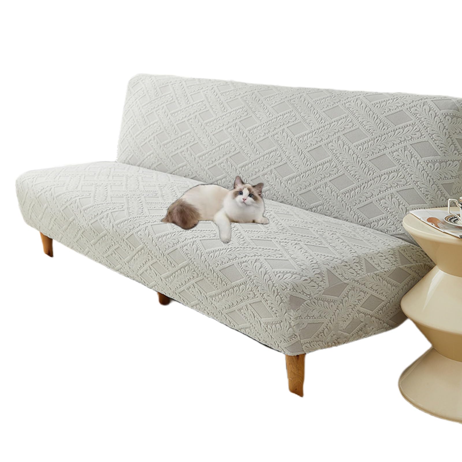 Housse de canapé extensible jacquard pour relooker un salon moderne