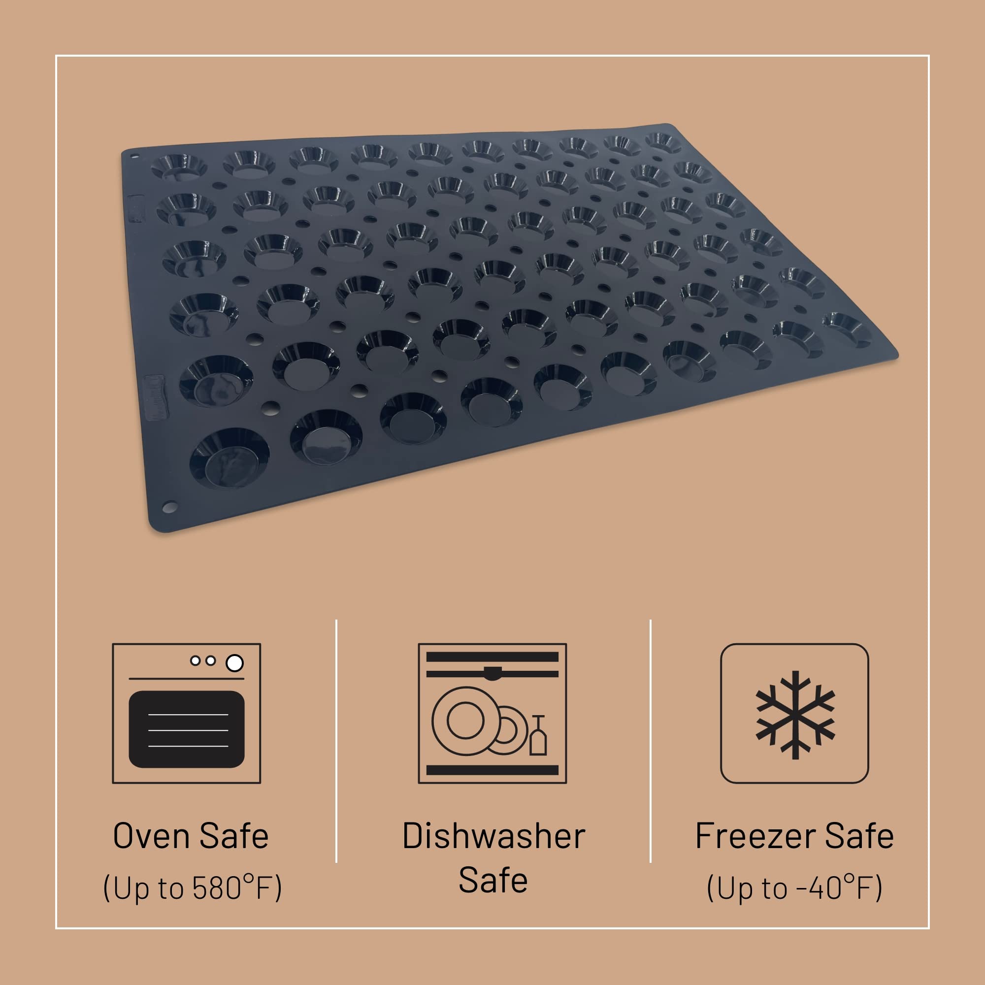 DE BUYER 1711.6 1711.60 - Molde para tartas (silicona), color negro