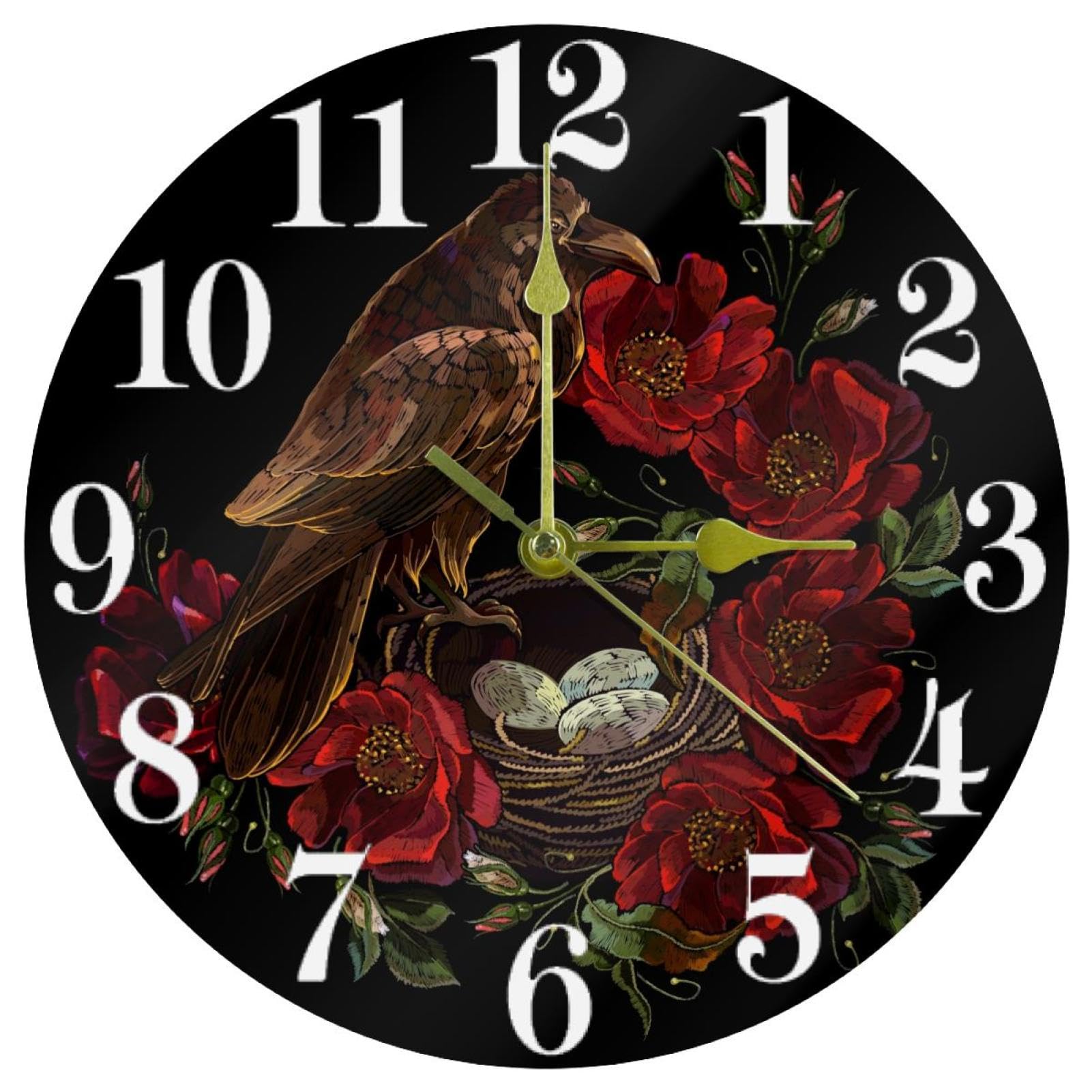Horloge murale gothique à quartz silencieuse pour un calme total