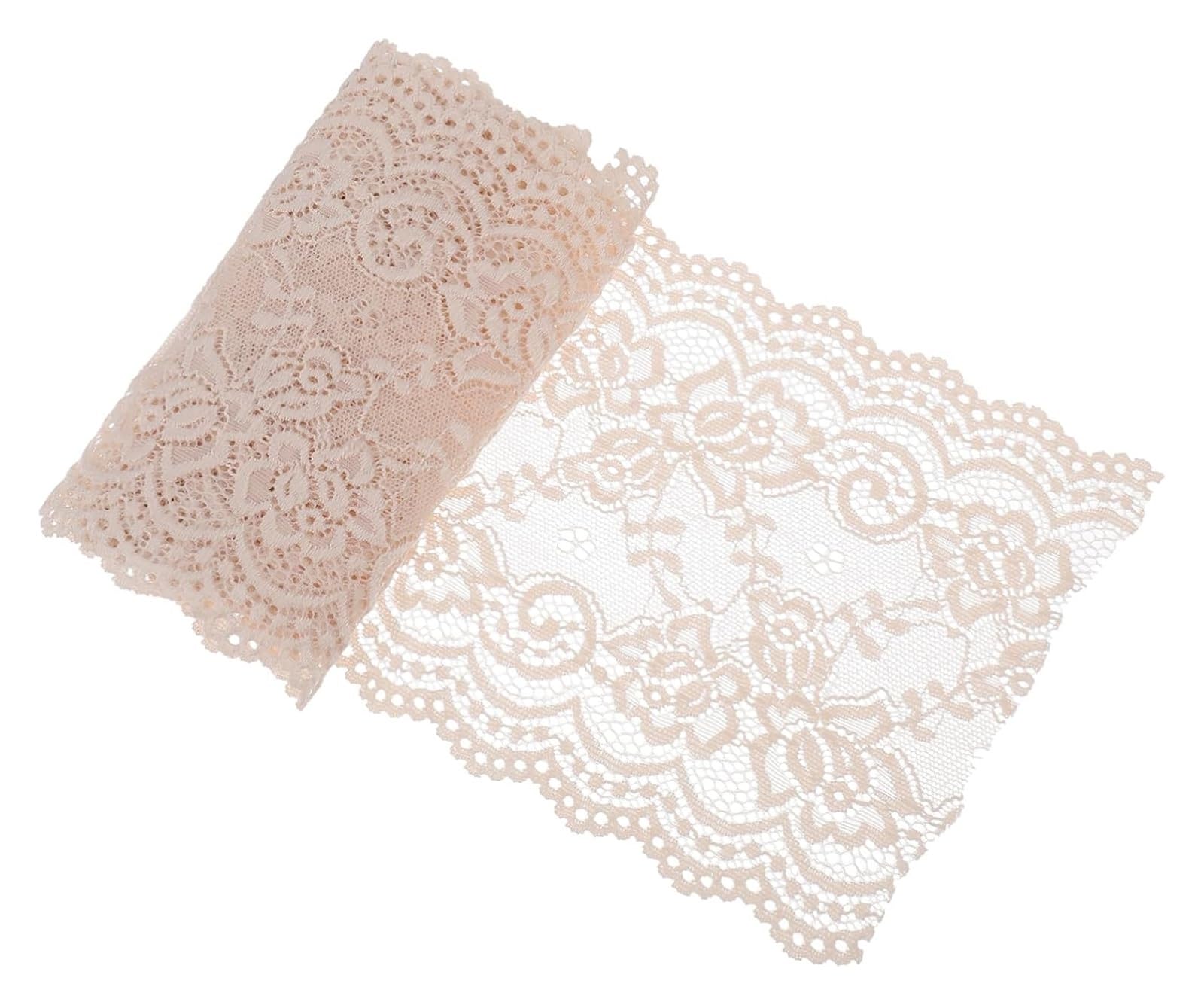 Passementeries en dentelle pour couture ruban extensible beige floral