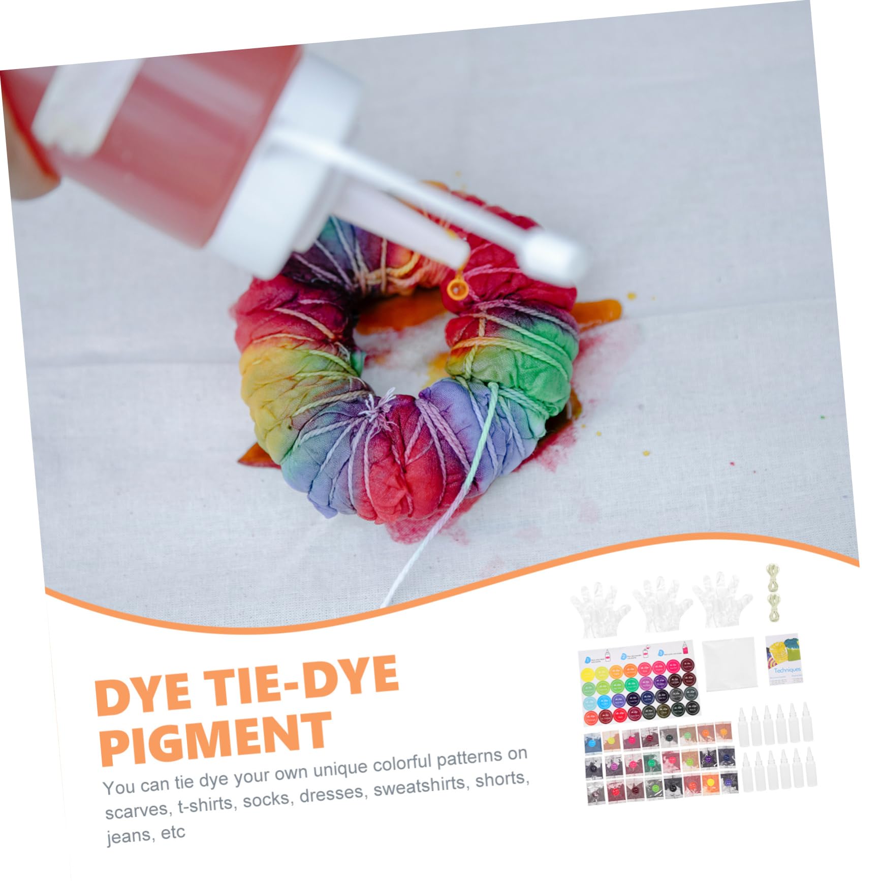 Kit De Teñido De Ropa Colores Polvo Para Teñir Perfecto Para Campamento De Verano y Actividades De Grupo.