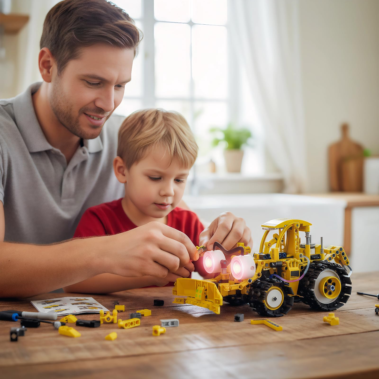 Robot Niños 5-en-1 673 Piezas Servomotor LED – App RC Batería Recargable | Kit Robótica Stem Regalo Niño 8-14 Años Combate Robot Teledirigido