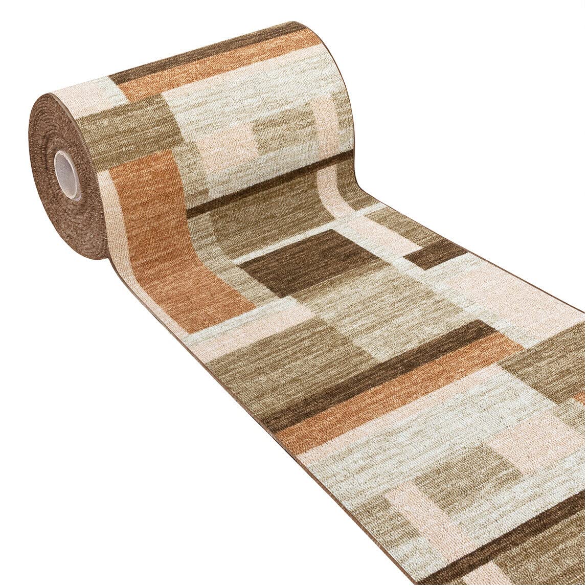 emmevi Tappeto Cucina Bordato Colori Accesi Passatoia Antiscivolo Lavabile Mod.FAKIRO DIS_38 57X240 BEIGE