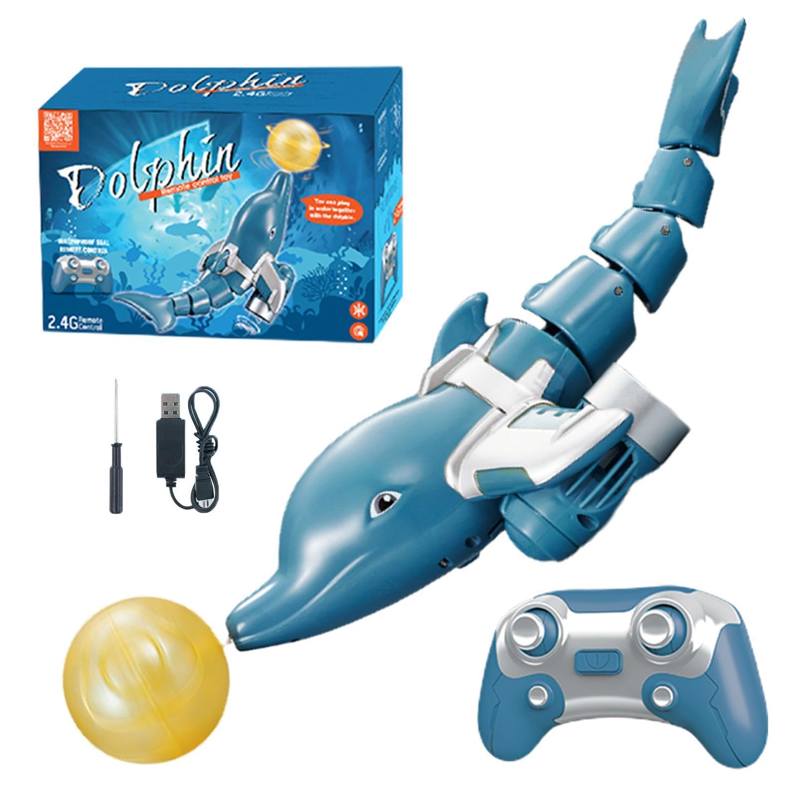 RC Delphin Water Toys Control remoto - Barco eléctrico para mascotas, juego