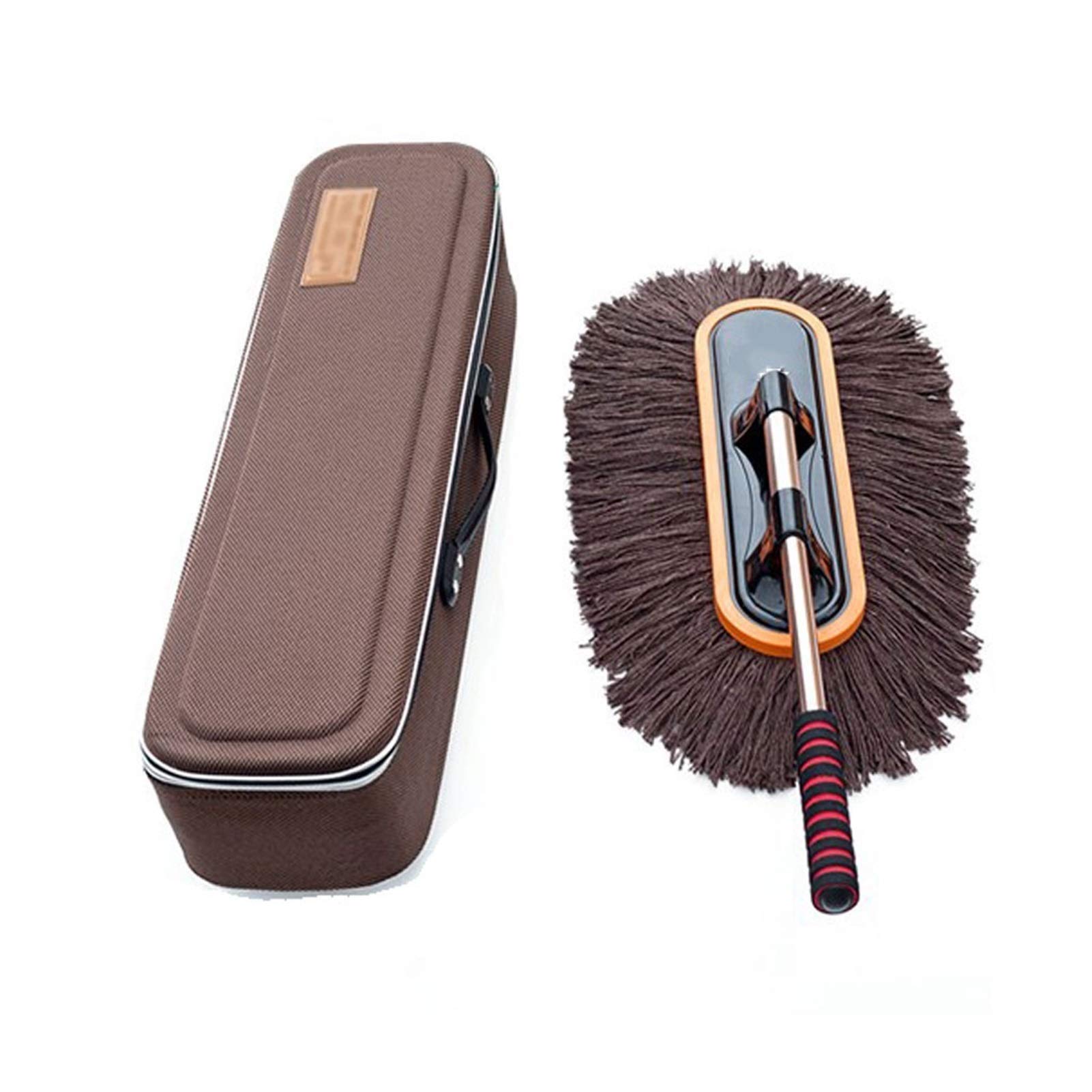 precipitador Cepillo de lavado de autos, microfibra Anti-estática Limpieza de automóviles Arrastre Removedor de plumero, Microfibra de mango telescópico extraíble con plumero for automóviles for herra