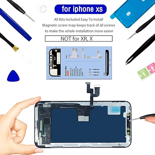 Miniatura 8 de para iPhone 10s Xs Reemplazo de Pantalla LCD de 5.8, Kit de Reparación de Pantalla Táctil 3D Digitalizadora iPhone Xs Protector de Privacidad de