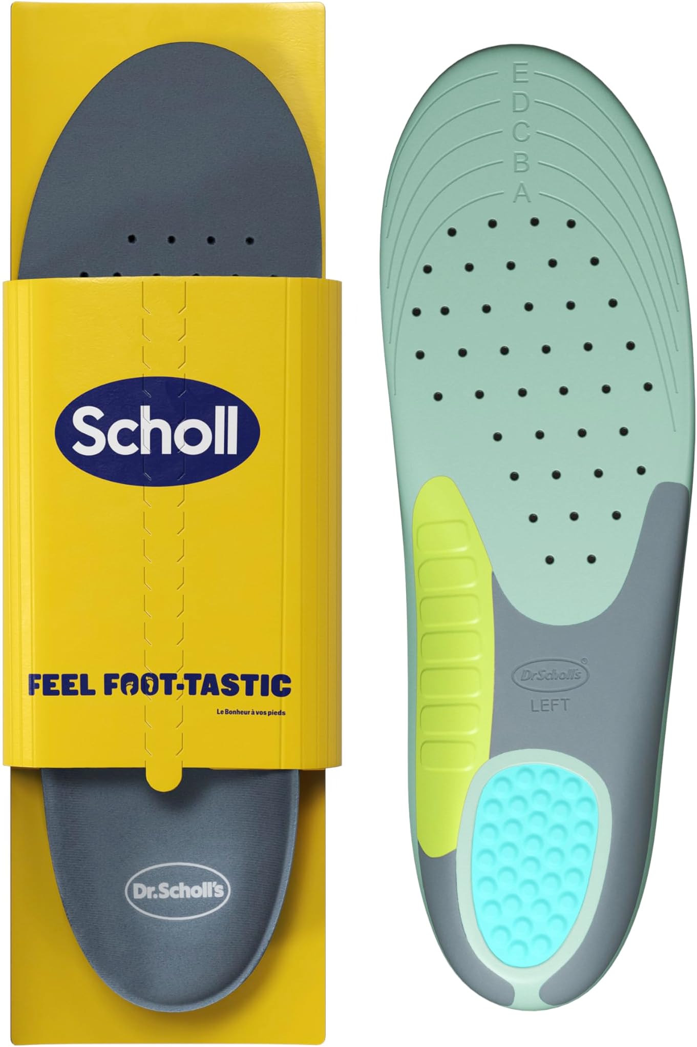 Dr. Scholl's Extra Support Insoles for Women - Ideal for Tall & Plus Size Women, Wide Feet, Shock Absorbing, Arch Support, Distributes Pressure, Trim to Fit Inserts, 1 Pair, UK Size 3.5-8.5