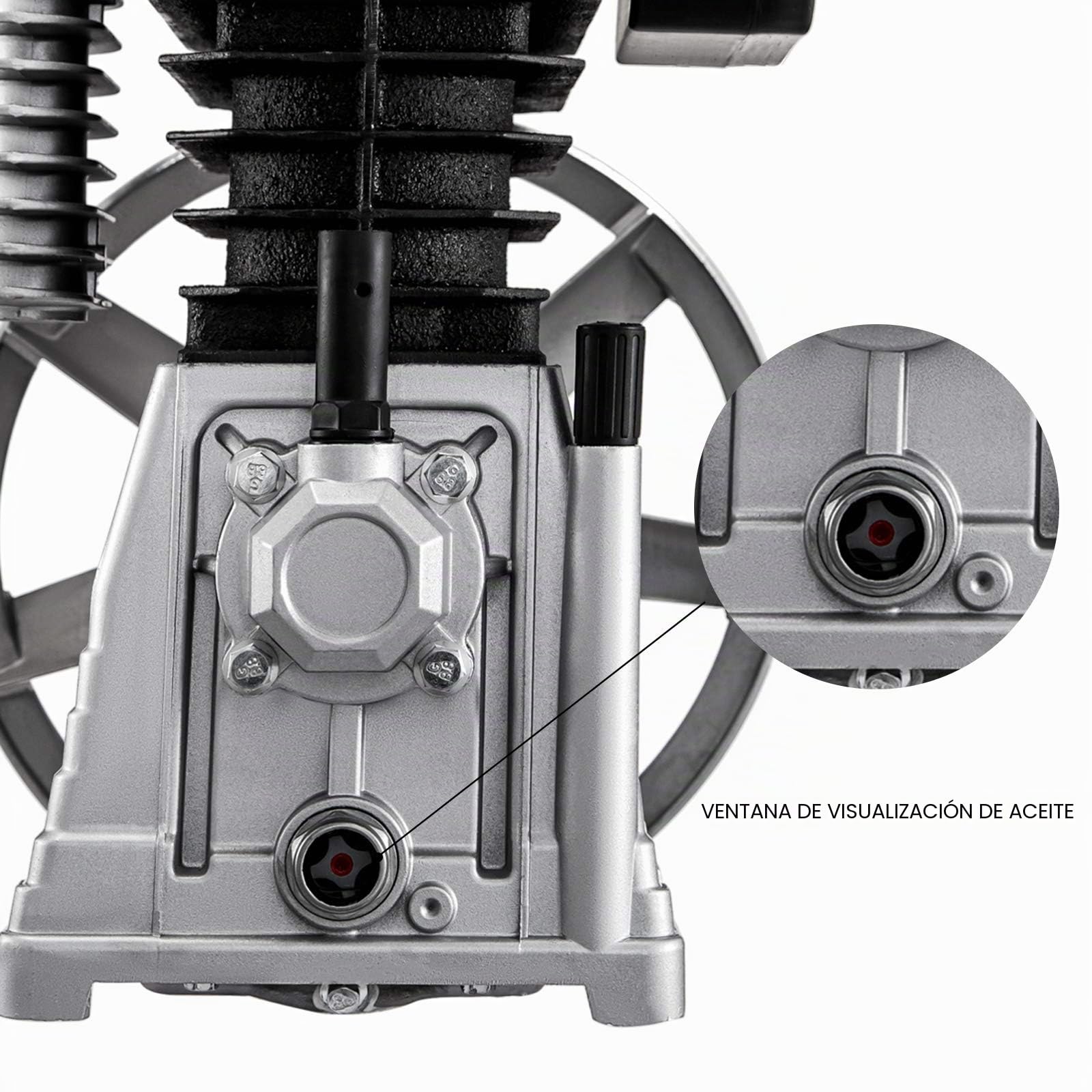 Compresor Compactadoras Agregado 2,2kW-3kW Cabezal de la Bomba del Compresor de Aire 1300rpm Cabezal de Compresor de Aire de Material de Aluminio para Industrias Químicas Electrónicas Textiles