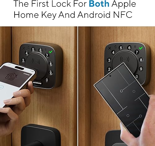 Miniatura 2 de ULTRALOQ Bolt NFC WiFi Smart Lock, cerrojo de entrada sin llave con grifo iPhoneAndroid, control remoto de aplicaciones, teclado, funciona con Apple