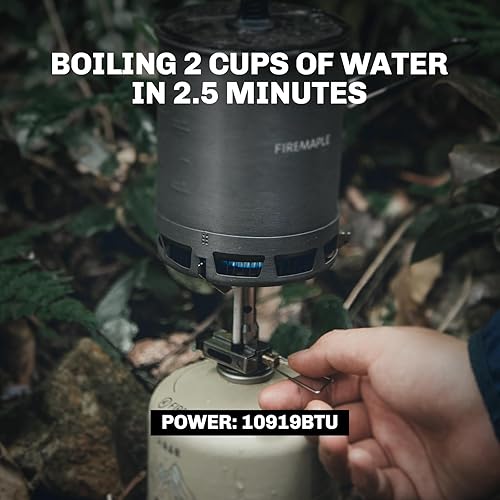 Miniatura 3 de Fire-Maple Serie de estufas de mochilero y campamento  Equipo de cocina de propano para exteriores  Quemador portátil para ollajet  Ideal para