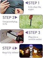 Vista 7 de TOROKOM Decoración inflable de Halloween de 8 pies con luz LED integrada para decoración de patio con luz LED integrada para el hogar, fiesta