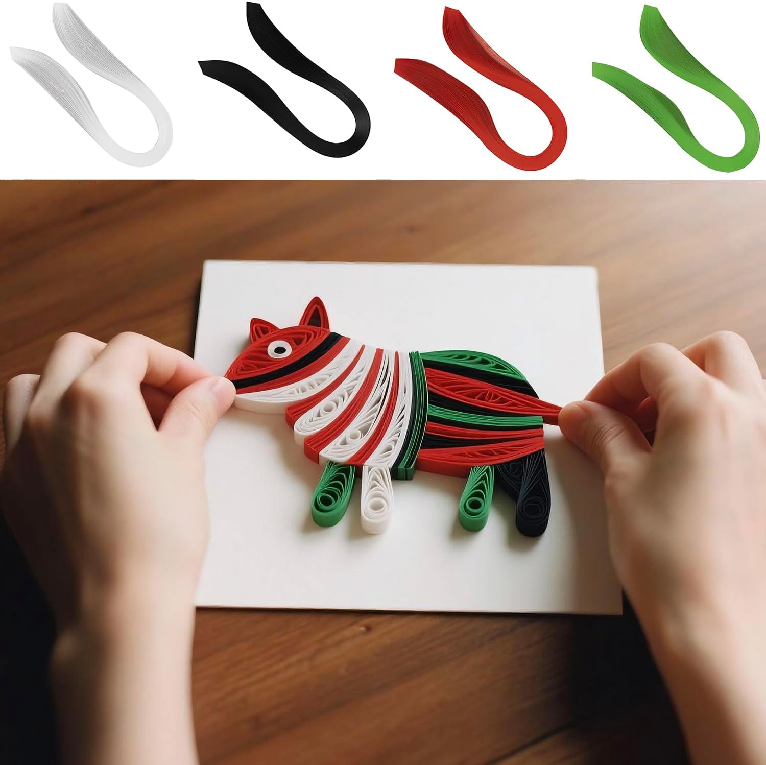 120pcs Quilling Strips Origami Paper for Art DIY Hand Craft, 3mm Width 54cm Length, Black