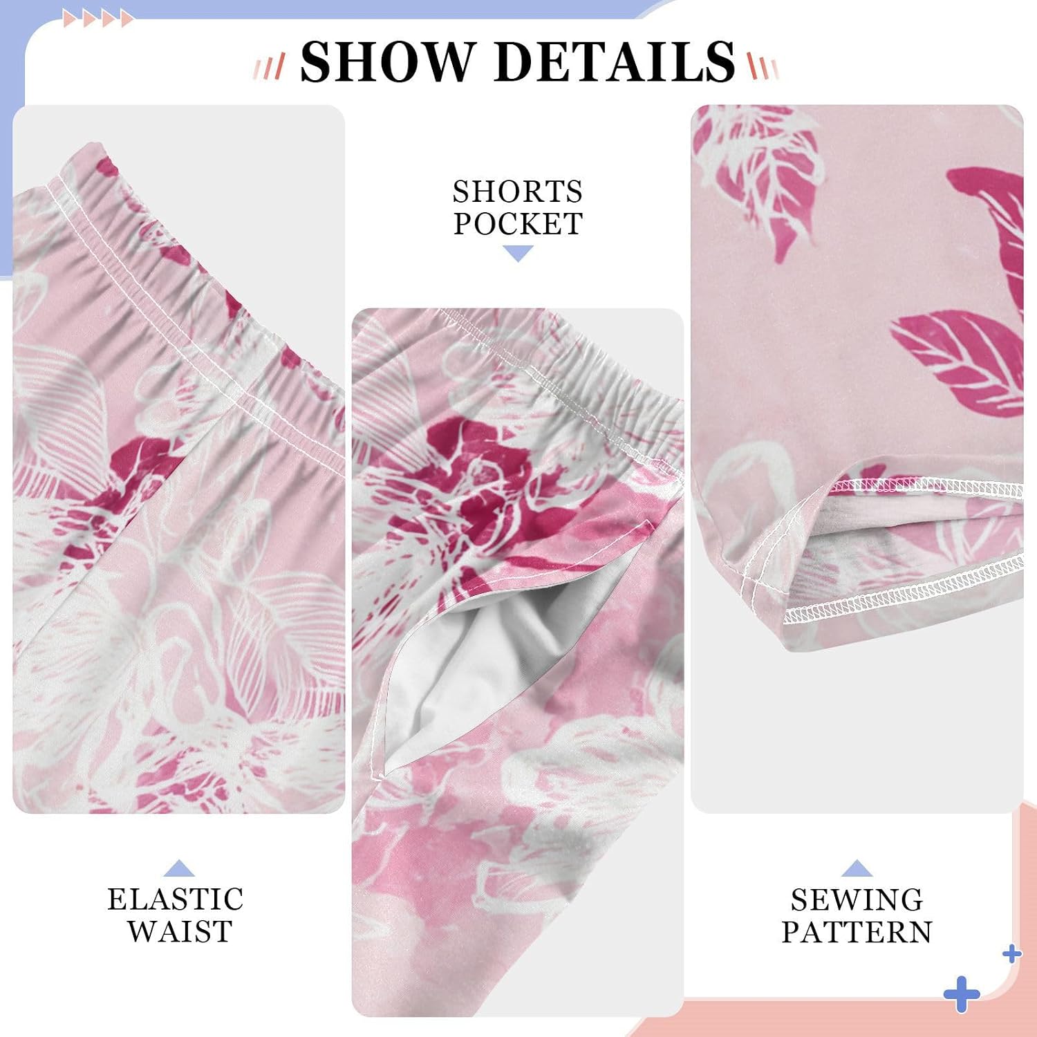J JOYSAY Floral Rose Sketch Blush Pajamas Pants Soft Long Pajama Bottoms Lounge Sleep Pants Size S-XL