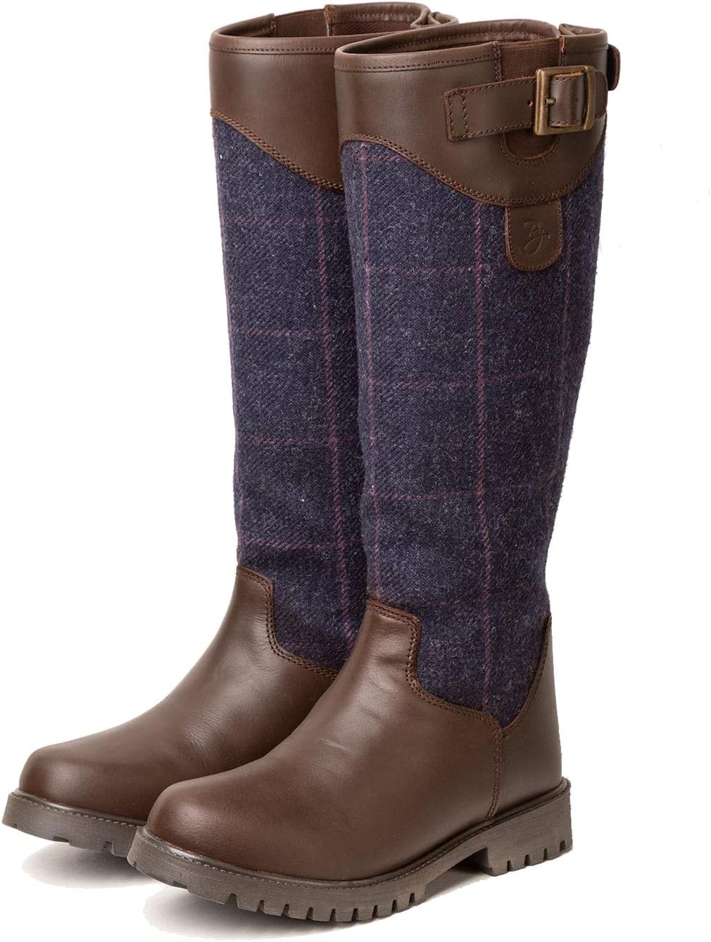 Rydale Middleham Long Tweed & Leather Riding Boots Women's Knee High Walking Boot Shoes