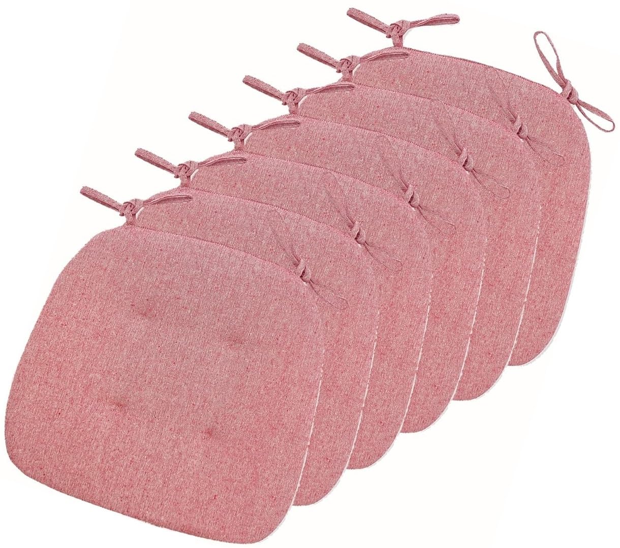 Cojín para Silla de Comedor con Lazos, cojín para Asiento de Cocina con Forma de Herradura, Almohadillas para Silla de Comedor, se Pueden Usar de Doble Cara