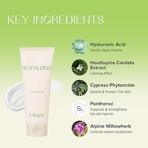 Miniatura 4 de KLAVUU Lavado facial revitalizante para el cuidado profundo de los poros  Limpiador facial hidratante para pieles sensibles con ácido hialurónico y