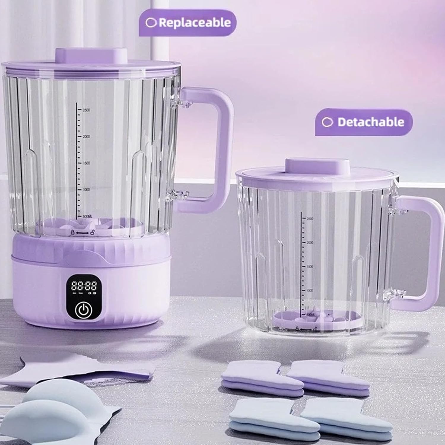 1. Portable Rechargeable Underwear Washer 4000mAh Washing Machine for Clothes & Socks Travel Home Apartment Use Travel Washing Machine for Underwear