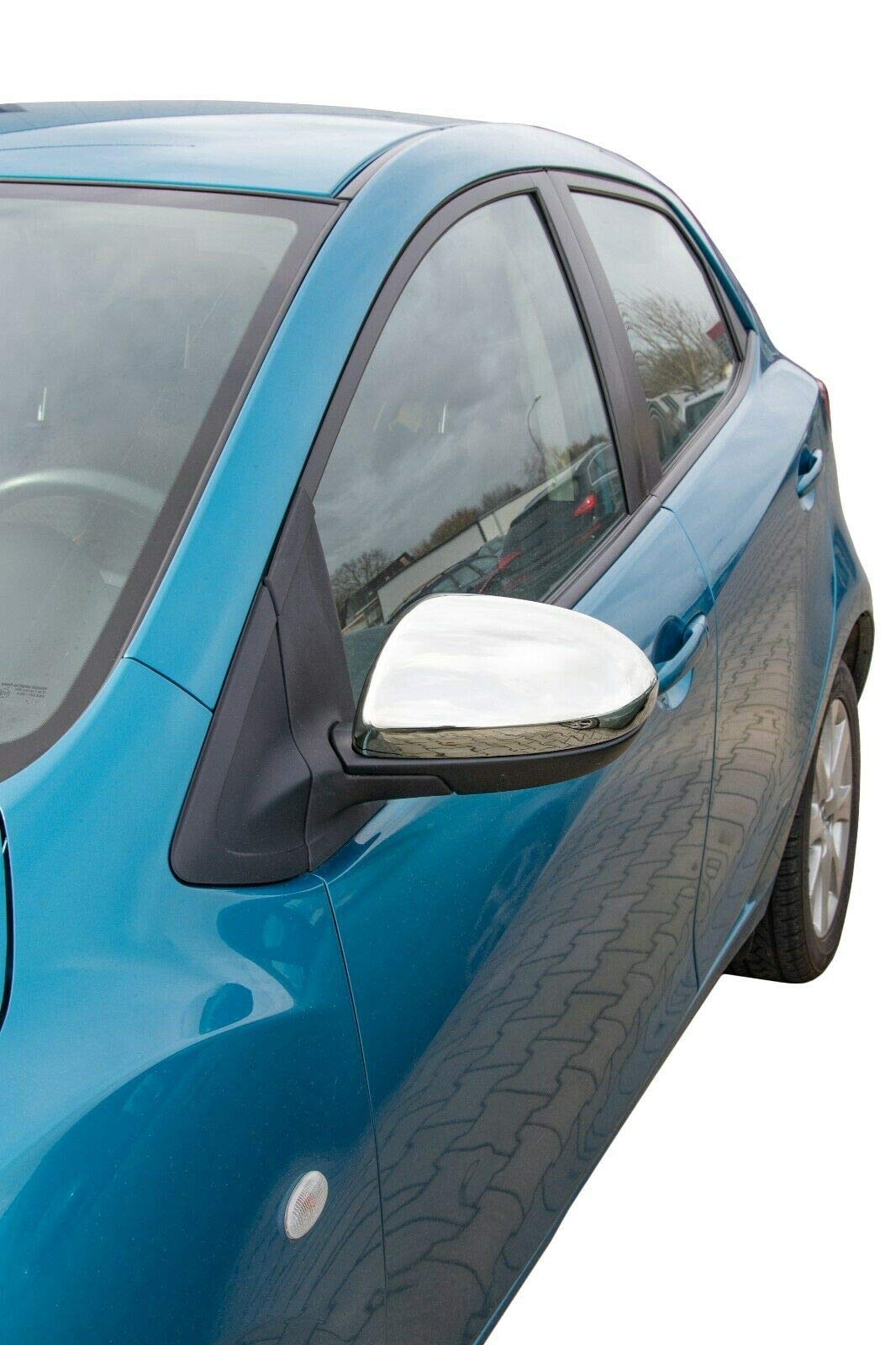 Prawidłowe chromowane obudowy lusterek do Mazda 2 3 6 | 2008-2013 Stal nierdzewna 2 Zestaw Zewnętrzne pokrywy lusterek