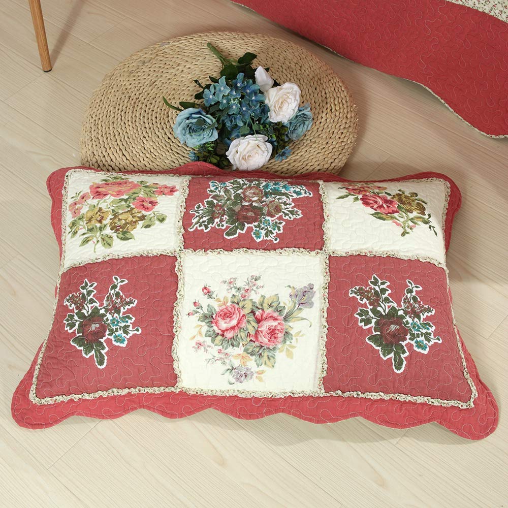 Amazon｜ベッドカバーダブルサイズ、キルトベッドカバーキングコットン