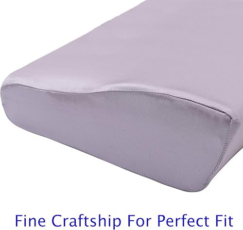 Miniatura 6 de Cozysilk Funda de almohada de seda para almohada ortopédica para dormir, funda de seda de morera pura para almohada cervical ergonómica, funda de