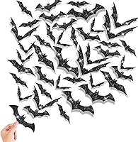 Vista 8 de FOIMAS Adhesivo para ventana de Halloween, silueta de monstruo espeluznante gigante, calcomanías para ventana de casa embrujada, decoración