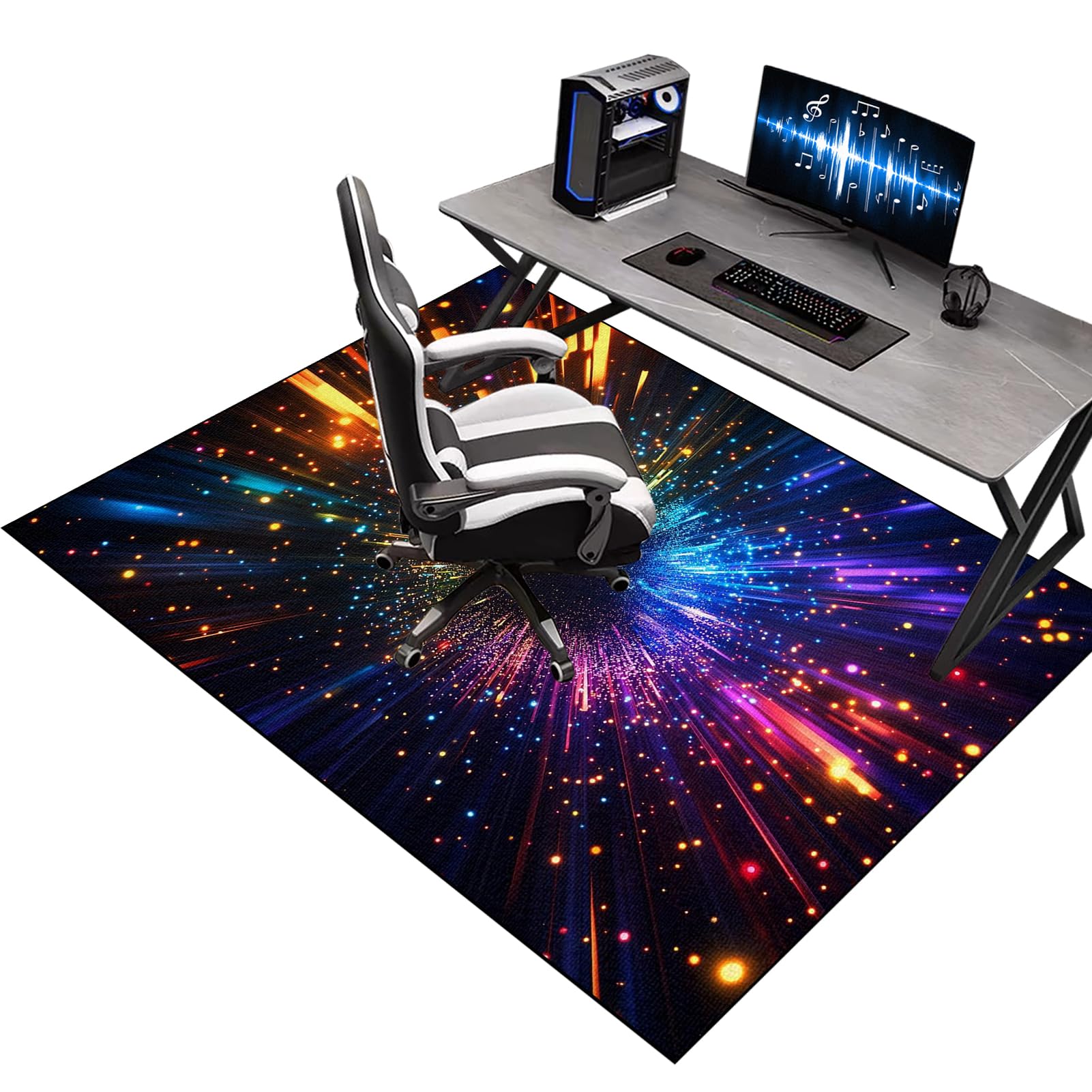 Kqiejuy Colorb33 Floor Protection Mat For Hard Floor 80 X 120 Cm Gaming Chair Mat For Rolling Chairs, Office Chair Mat For Hardwood Floor, Non-Slip Hard Floor Chair Mat, Desk Chair Protector Carpet For Wooden Floors