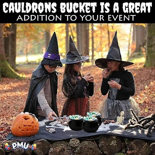 Miniatura 8 de PMU Caldero de Halloween  Molde de soplado, accesorio de plástico para fiestas, soporte para dulces para niños, recuerdos y suministros de fiesta de
